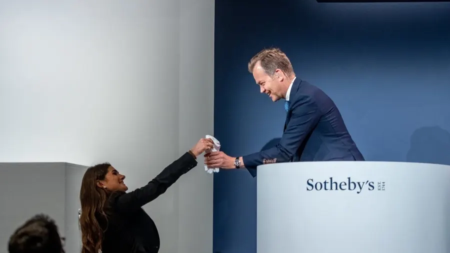 Oliver Barker receives white gloves from the sale of The David M. Solinger Collection (November 2022)